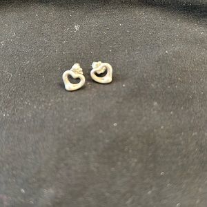 Open Heart Stud Earrings